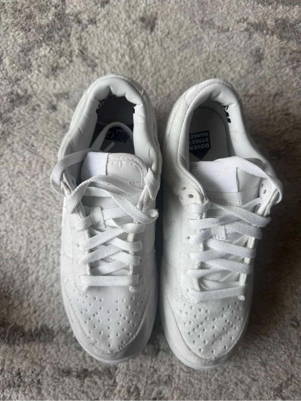 Nike White Low-Profile suede Sneaker